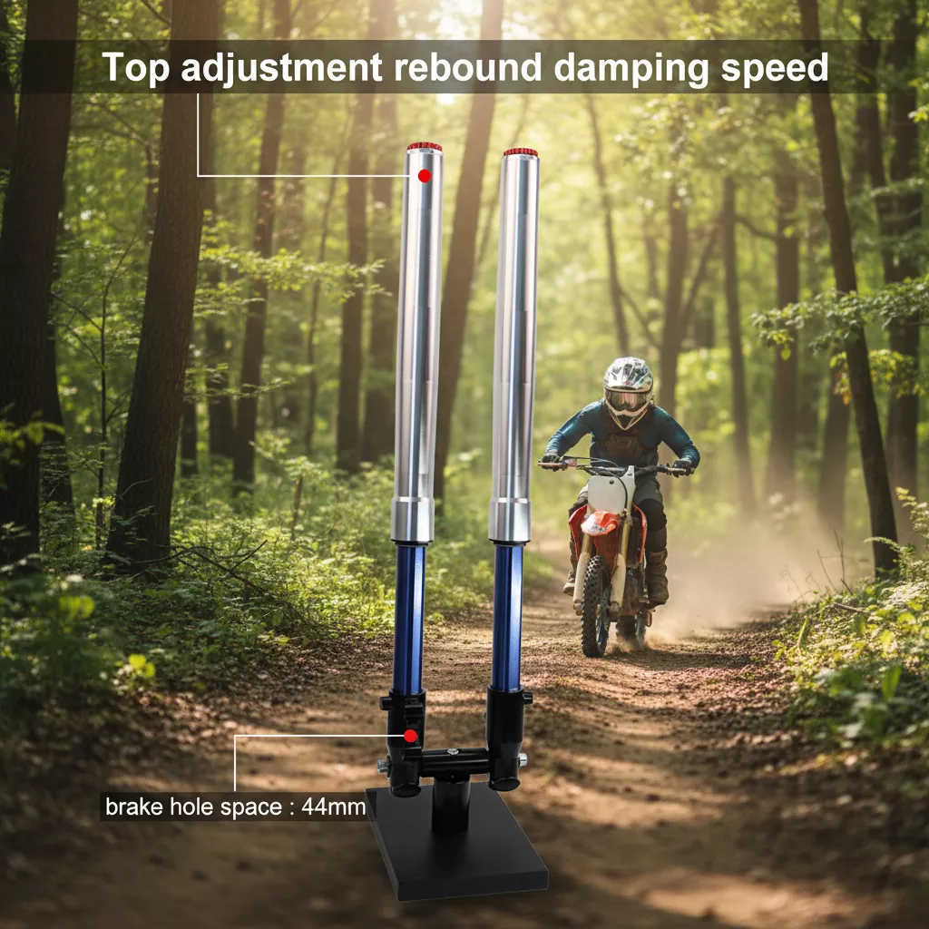 44 mm jalka käänteinen haarukka Rebound Säädettävä moottoripyörän iskunvaimennin
